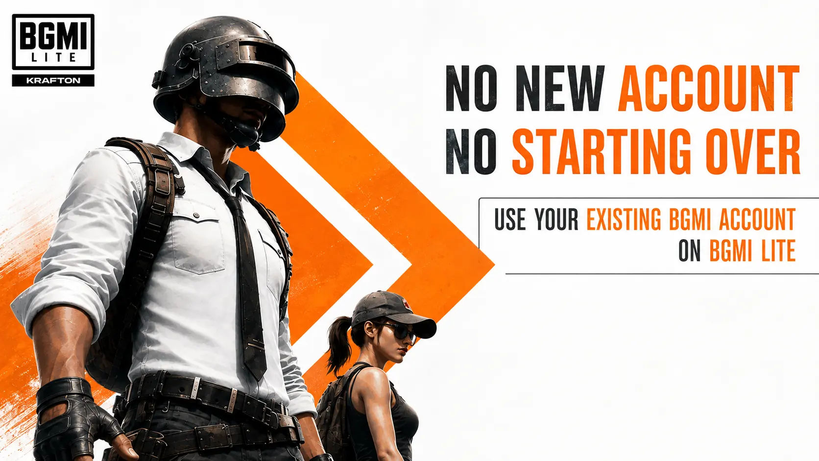 Official BGMI Lite poster confirming no new account needed for existing BGMI players