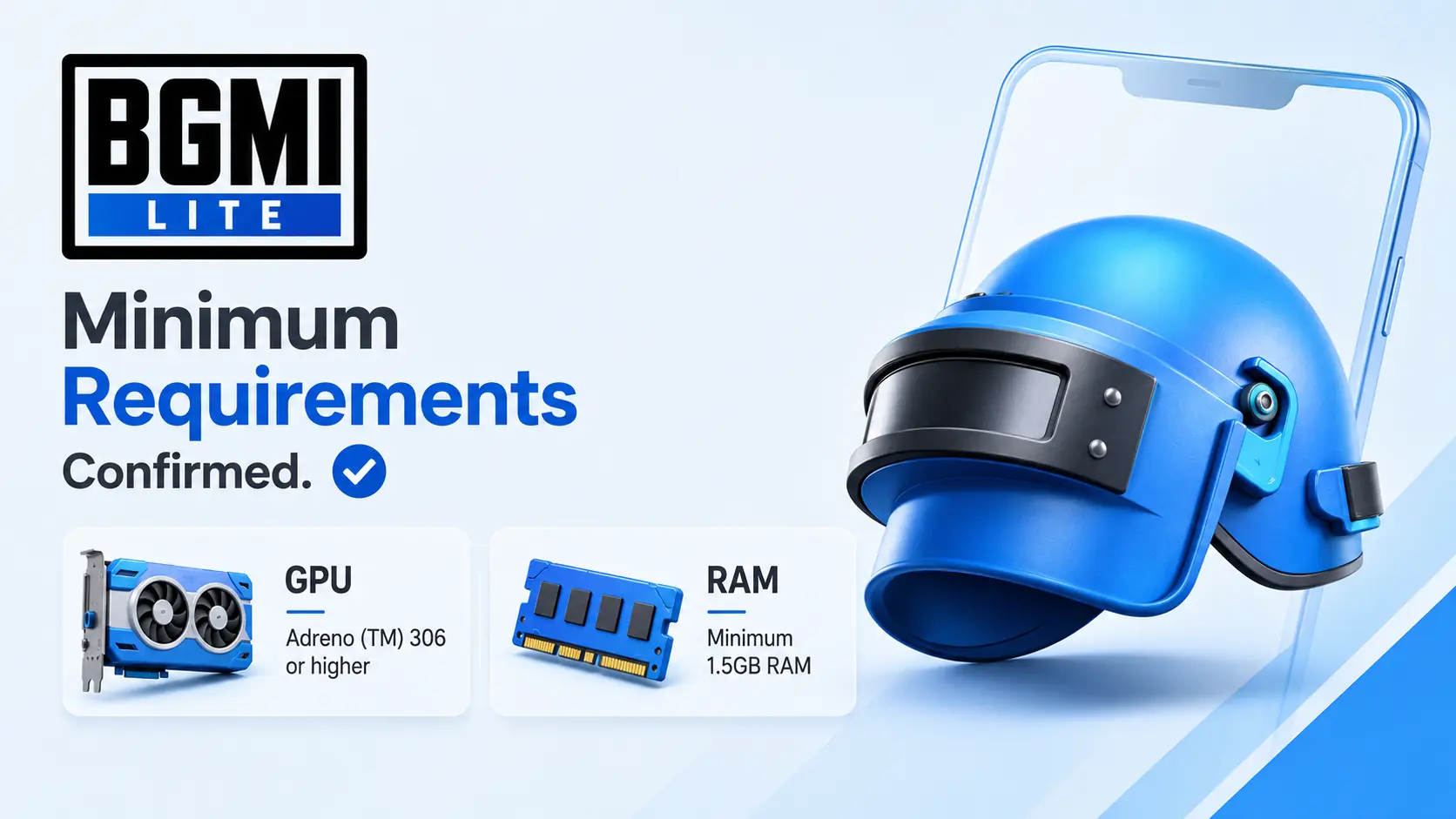 BGMI Lite official minimum requirements — Adreno 306 GPU and 1.5GB RAM confirmed