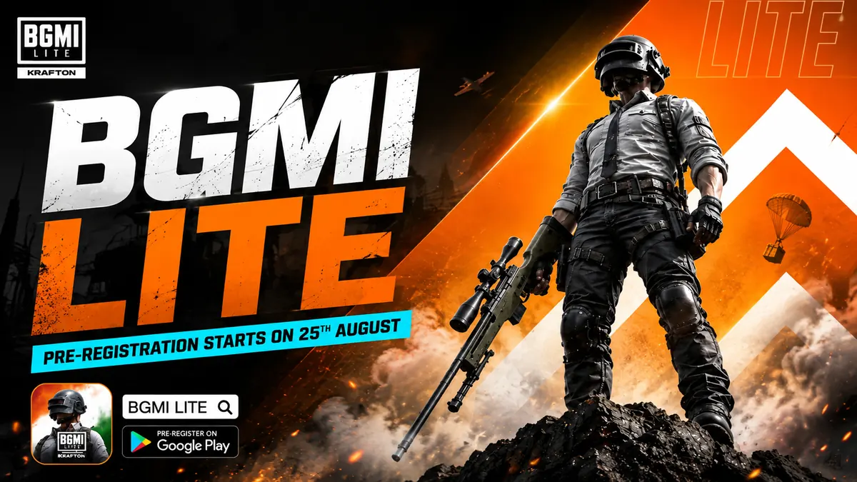 BGMI Lite pre-registration announcement banner August 2026